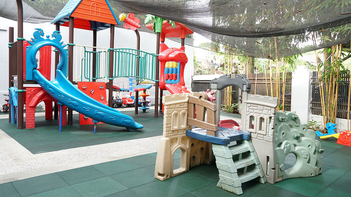 outdoor playground elementary school in palembang
